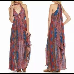 NWT FREE PEOPLE Unattainable Maxi Dress Paisley